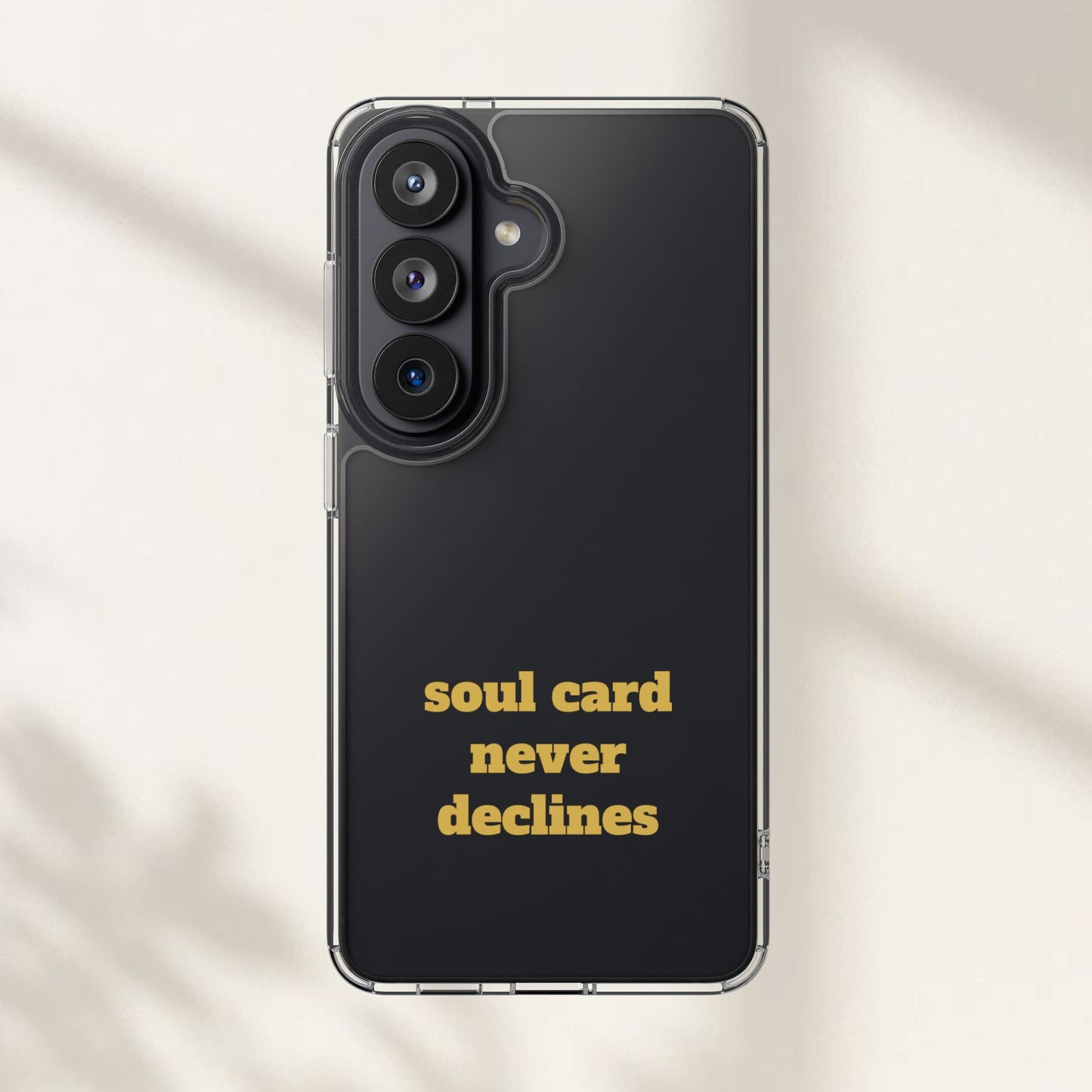 Soul Card Never Declines Clear Impact-Resistant Phone Case