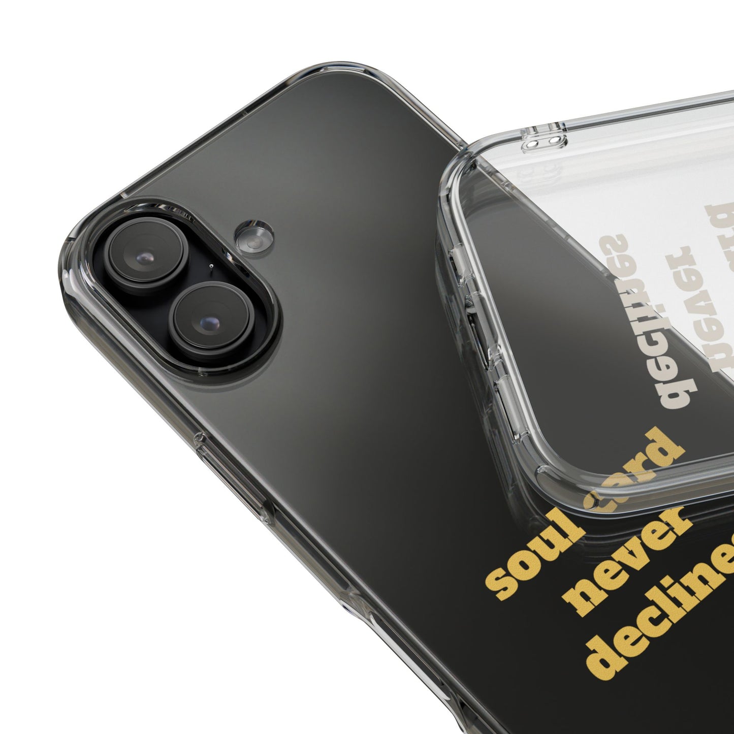 Soul Card Never Declines Clear Impact-Resistant Phone Case