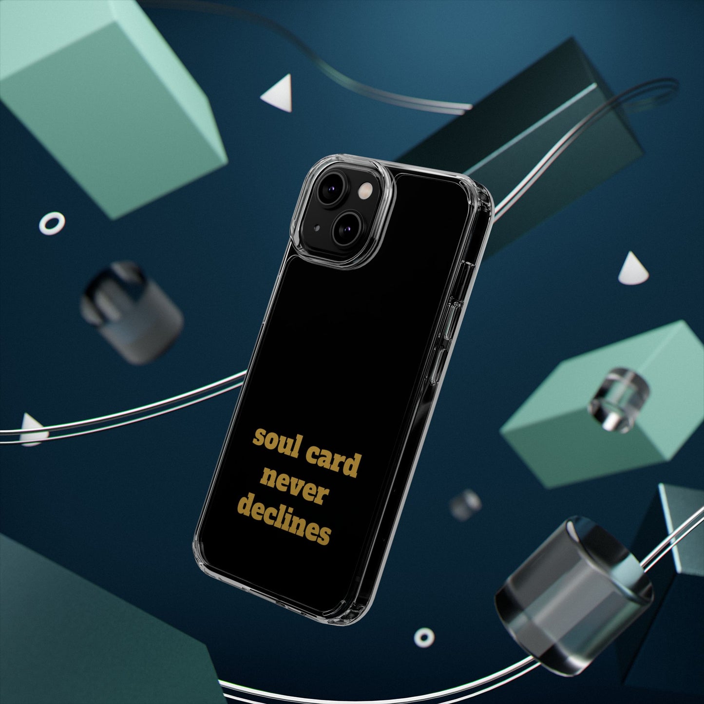 Soul Card Never Declines Clear Impact-Resistant Phone Case