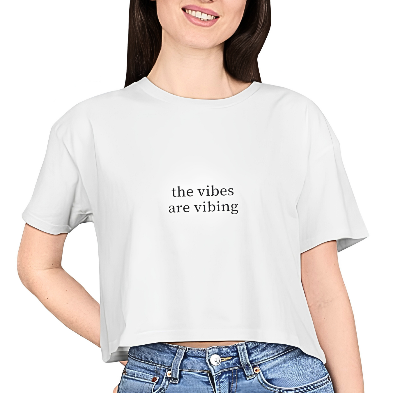 The Vibes Are Vibing Crop Top