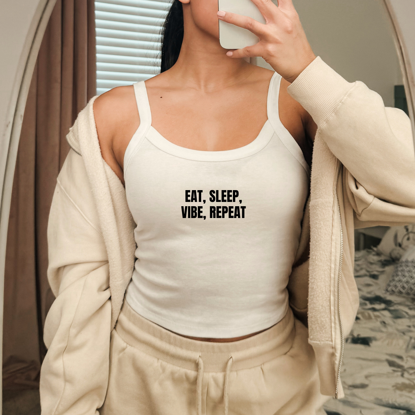 Eat, Sleep, Vibe, Repeat Cami Top
