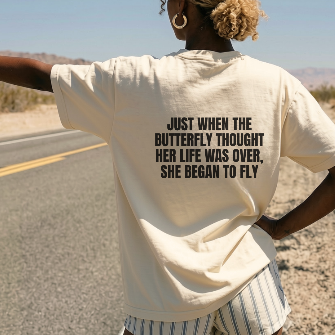 The Butterfly Began to Fly Jersey Tee