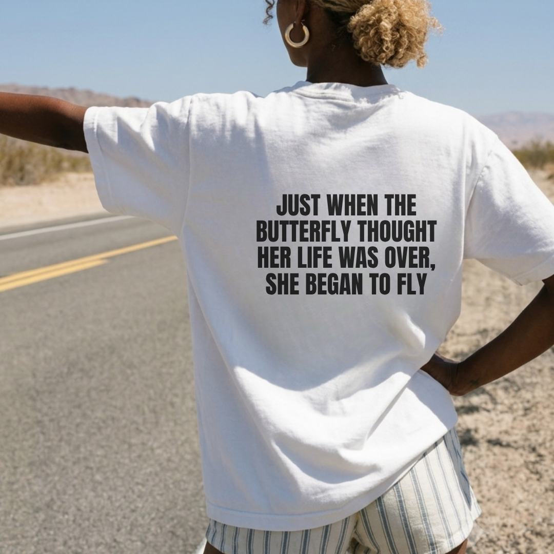 The Butterfly Began to Fly Jersey Tee