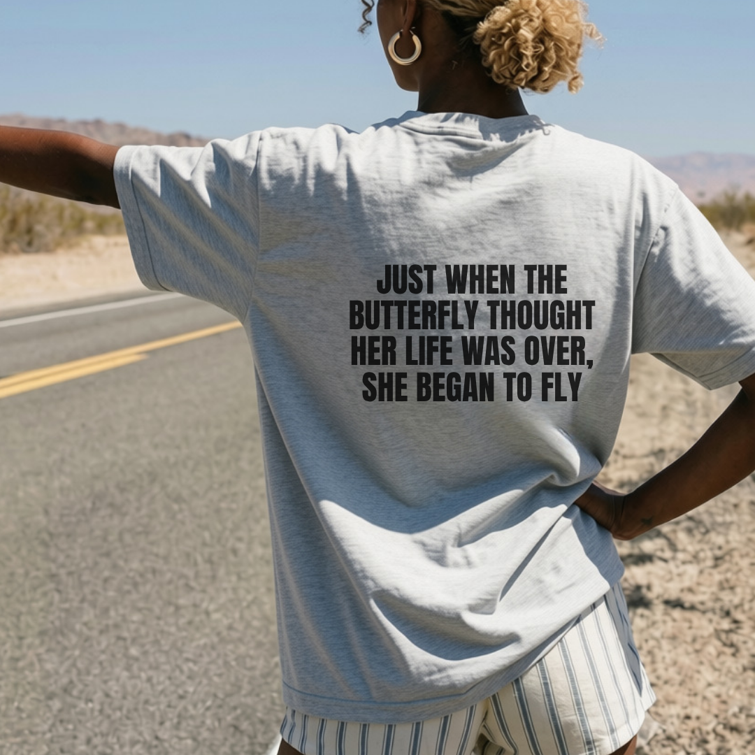 The Butterfly Began to Fly Jersey Tee