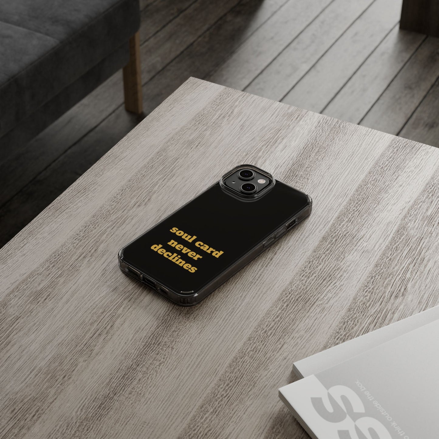 Soul Card Never Declines Clear Impact-Resistant Phone Case