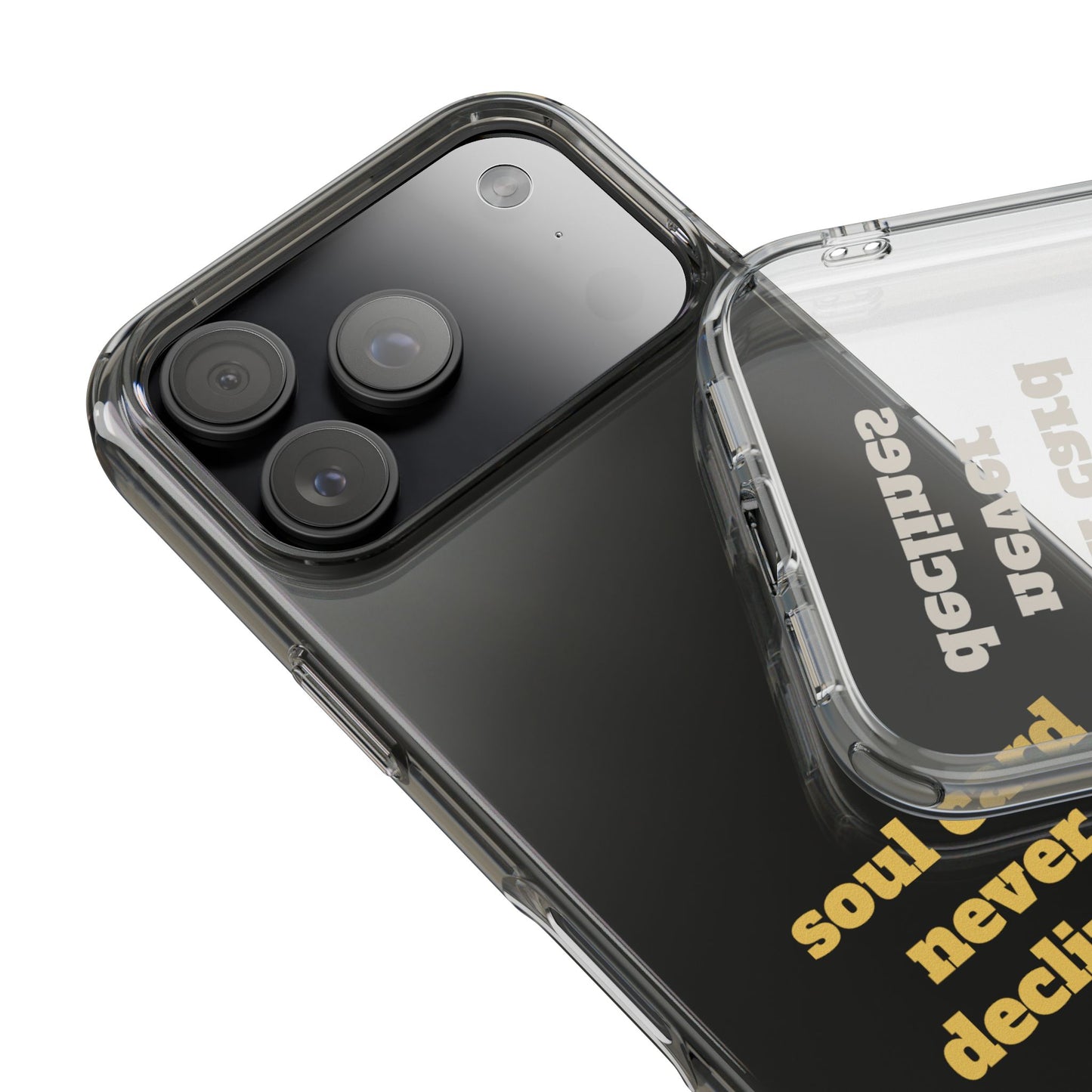 Soul Card Never Declines Clear Impact-Resistant Phone Case